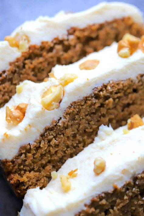 A low carb gingerbread cake with a cream cheese frosting. Made with warm spices and just a hint of molasses, this keto gingerbread cake will give you all the holiday feels. Keto Gingerbread Loaf, Keto Gingerbread Cake, Wedding Meal Plan, Low Carb Gingerbread Cake, Keto Danish, High Protein Sweets, Keto Gingerbread, Molasses Cake, Low Carb Gingerbread