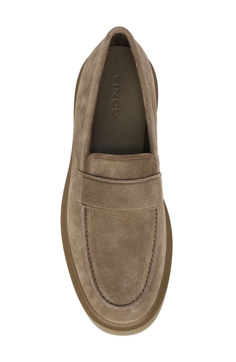 A supple suede upper and streamlined silhouette lend timeless sophistication to a versatile loafer that will complement your work-to-weekend style. Leather upper and lining/rubber sole Imported Men’s Dress Shoes, Comfortable Travel Shoes, Mens Suede Loafers, Mens Loafers, Aesthetic Kitchen, Men's Loafers, Travel Shoes, Men Loafers, Weekend Style