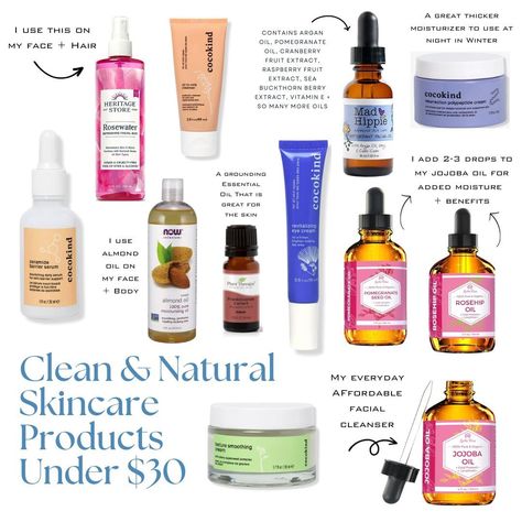 Affordable Clean Skincare Products Under $30 - her healthy style Organic Skincare Packaging, Non Toxic Skincare, Inexpensive Skin Care, Non Toxic Makeup Brands, Clean Beauty Makeup, Nontoxic Beauty, Thick Moisturizer, Nontoxic Skincare, Toxic Skincare