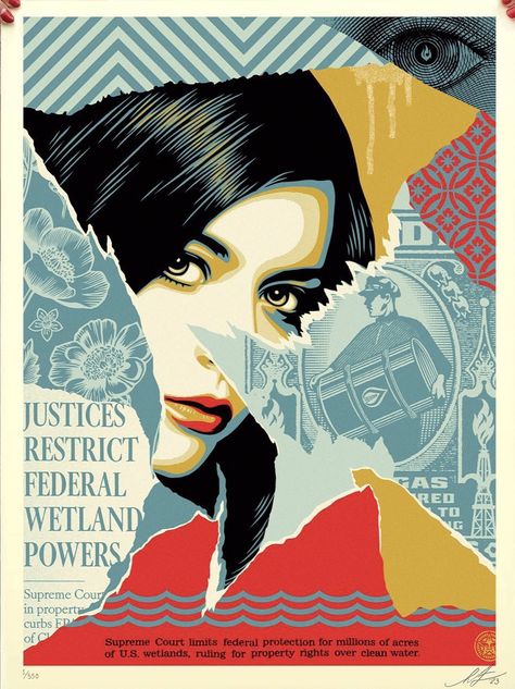 Shepard Fairey: "NEW Print Release: “Wetland Powers” Shepherd Fairey, Art Narrative, Shepard Fairey Art, Gcse Graphics, Obey Giant, Shepard Fairey Obey, Gcse Art Ideas, Final Major Project, Ideas Graphic Design