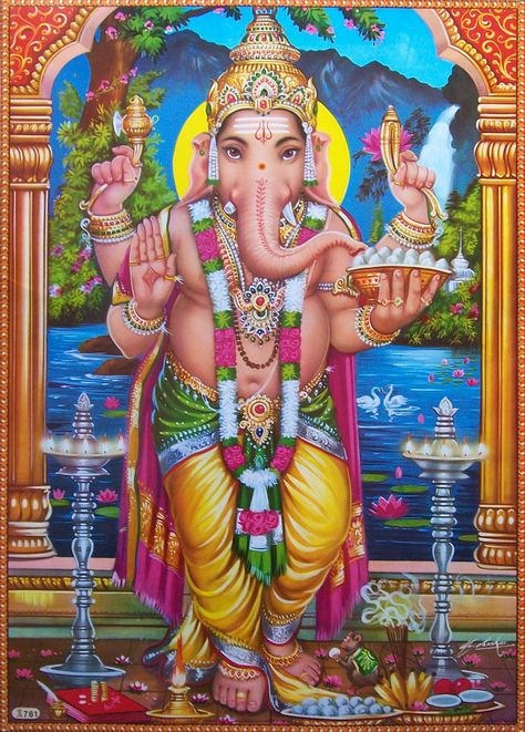 Shri Ganesh! SHRI GANESHA Standing Pose - Hindu God Big Size POSTER - 20"x30" (#N871) picclick.com Godly Pictures, Gods Images, Clean India, Ganesha Sketch, Om Gam Ganapataye Namaha, God Venkateswara Images Hd Wallpaper, God Ganesh, Ganesh Lord, Aadi Shakti