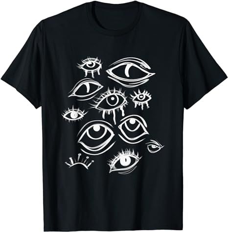 Distressed Eyeball Grunge Eyes Goth Strange Unique Harajuku T-Shirt : Amazon.co.uk: Fashion Diy Grunge Clothes, Punk Tshirt, Fishnet Shirt, Trippy Shirts, Horror Shirts, Baggy Tee, Funky Shirts, Grunge Shirt, Metal T Shirts