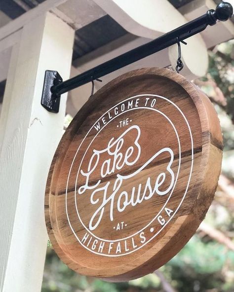 Cute Lake House, Lake House Sign, Lake House Wedding, Lake House Signs, Georgia Wedding Venues, The Lake House, Lake Decor, Lake Signs, Lake Living