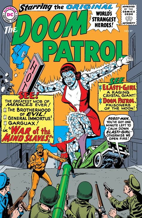 13 DOOM PATROL COVERS: A BOB BROWN Birthday Celebration | 13th Dimension, Comics, Creators, Culture Original Superman, Silver Age Comic Books, Silver Age Comics, Classic Comic Books, Doom Patrol, Old Comics, Dc Comics Characters, Silver Age, Classic Comics