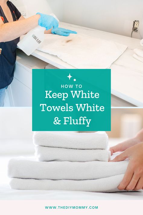 Learn how to keep white towels white, fluffy and looking like new with this step by step guide Framed Pegboard, Homemade Pillows, Diy Roman Shades, Diy Mommy, Oxygen Bleach, White Laundry, Diy Pillow Covers, Fall Pillow, Easy Cleaning Hacks