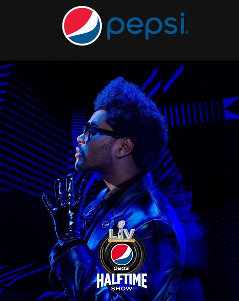 The Weeknd takes the stage at the Pepsi Super Bowl LV Halftime Show this Sunday, February 8, 2021! 🎤 🏈 🥤 Cola Wars, Super Bowl Halftime Show, Super Bowl Halftime, Super Sunday, Drinks Brands, Halftime Show, Pepsi Cola, February 8, Global Brands