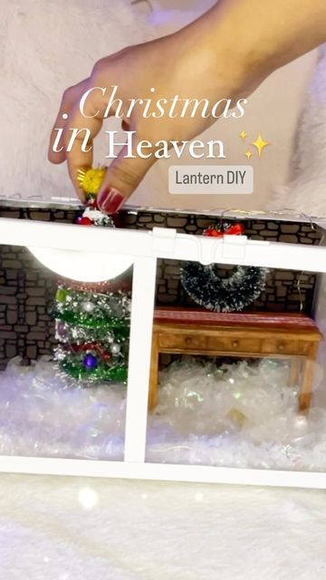 DD’s Art Workshop• Crafts• DIY• Art on Instagram: "✨ Christmas in Heaven Lantern DIY 🕯 in memory of my daddy & furbaby. 🐾 Love you forever & miss you forever. 😇☁️ Latest craft, YouTube tutorial on how to make your own, in Link in Bio. 🎥 🖤 Dollar Tree DIY Craft Tour Welcome to Week 5 of the new #dollartreediytour ! Follow along to meet new friends & discover amazing Dollar Tree DIYs! . PARTICIPATING IS EASY! 🖤1. Follow @dollartreediytour page! 🖤2. Follow the hashtag #dollartreediytour 🖤 Christmas In Heaven Lantern Diy, Christmas In Heaven Lantern, Dollar Tree Diys, Lantern Diy, Christmas In Heaven, Dollar Tree Christmas, Dollar Tree Diy Crafts, Christmas Lanterns, Instagram Christmas