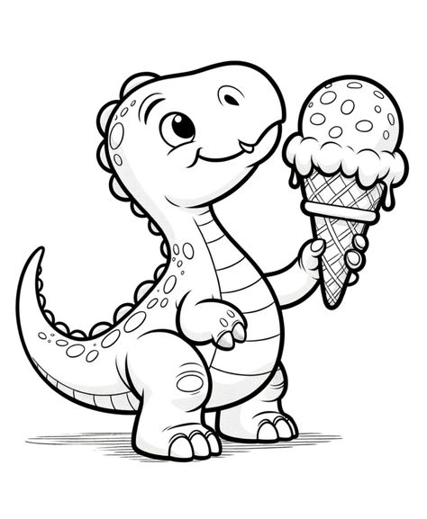 Coloring Dinosaurs Free Printable, T Rex Coloring Pages Free Printable, Dinosaur Clip Art Black And White, Cute Dino Coloring Pages, Dino Coloring Pages Free Printable, Dinasour Drawing Simple, Dinosaur Drawing For Kids, Cartoon Dinosaur Drawing, Dinosaur Colouring Pages