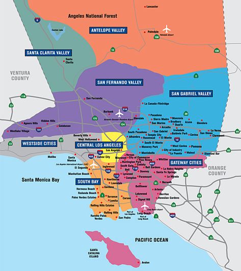 Regions of LA County - Los Angeles County Economic Development Corporation Map Of Los Angeles, Los Angeles Map, Landscape Stairs, Monterey Park, San Gabriel Valley, Temple City, Brain Anatomy, San Dimas, County Map