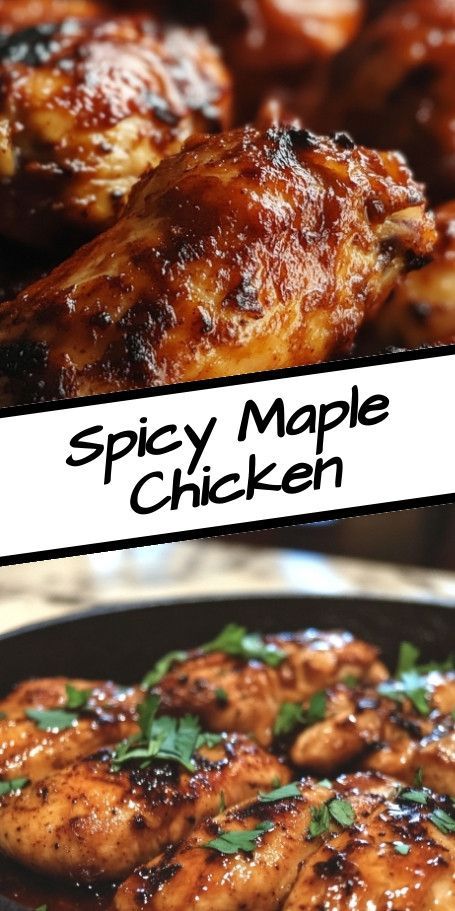 Spicy Maple Glazed Chicken: A Sweet and Savory Delight Discover the perfect blend of sweet and spicy with our Spicy Maple Glazed Chicken! Juicy chicken thighs are seared and baked in a mouthwatering maple sauce, making this an easy yet impressive dish for any occasion. Ready in just 40 minutes, it's perfect for busy weeknights or special family gatherings. Try it tonight! ..... Spicy Maple Chicken, Spicy Chicken Thighs, Sweet Spicy Chicken, Maple Glazed Chicken, Maple Sauce, Maple Chicken, Juicy Chicken Thighs, Chocolate Dipped Cookies, Sweet And Spicy Chicken