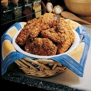 Oatmeal Baked Chicken Oatmeal Baked, Baked Chicken Recipes Healthy, Baked Chicken Recipe, Taste Of Home Recipes, Healthy Baked Chicken, Crispy Baked Chicken, Baked Fries, Fried Chicken Recipes, Baked Oatmeal