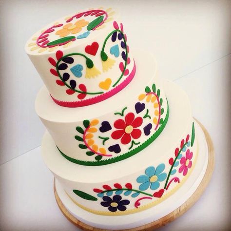 Cake Mexican Themed Cakes, Fiesta Wedding Shower, 1 Tier Cake, Taco Cake, Quince Cakes, Wedding Shower Cakes, Mexican Birthday Parties, Fiesta Cake, Mexican Birthday