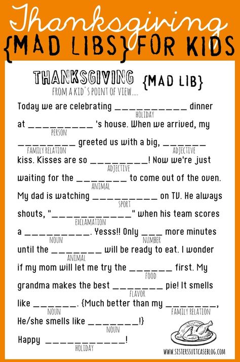 Fall/Thanksgiving shout outs! - A girl and a glue gun Thanksgiving Gratitude Crafts, Thanksgiving Mad Libs, Thanksgiving Gratitude Activities, Thanksgiving Mad Lib, Thanksgiving Classroom Activities, Fun Thanksgiving Games, Red Tricycle, Free Thanksgiving Printables, Thanksgiving Classroom