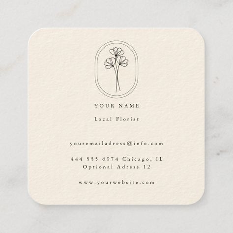 Florist Business, Floral Business Cards, Floral Business, Floral Logo, Local Florist, Market Shopping, Personal Business Cards, Flower Shop, From Scratch