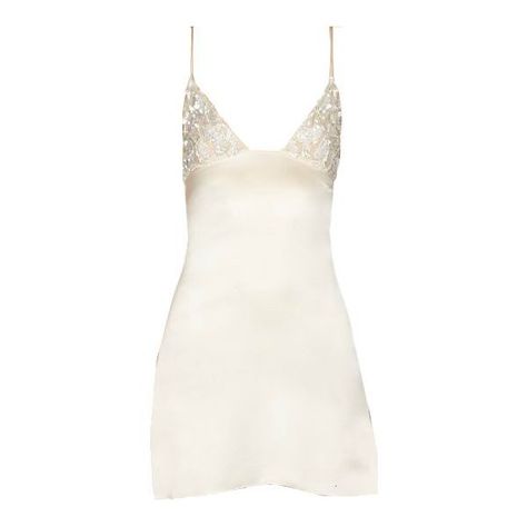 Saint Laurent Beaded Mini Slip Dress found on Polyvore featuring polyvore, women's fashion, clothing, dresses, lingerie, white colour dress, white color dress, white slip dress, yves saint laurent dress and beaded slip dress White Mini Length Elegant Slip Dress, Luxury White Semi-formal Mini Dress, Luxury White Mini Evening Dress, White Silk Feminine Mini Dress, Versace Mini Dress White, Slip Dress White, Short White Cocktail Dresses, Beaded Dress Short, Beaded Mini Dress