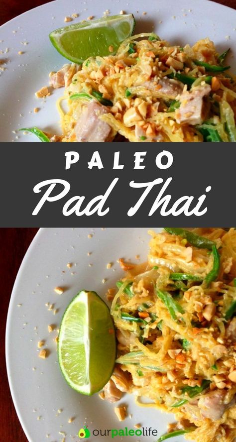 I think that Pad Thai is the only dish I have ever gotten at a Thai restaurant. It’s so good, I don’t see any reason why I should ever try anything else. It’s peanuty goodness wrapped up in noodles. #ourpaleolife #paleodiet #healthymeals #paleodishes #paleoliving #healthyrecipes #paleo #bestpaleorecipes #paleorecipes #paleomeals #healthyfood #maindish #paleodinner #lowcarb #lowcarbdinner #paleodinnerrecipes #lowcarbrecipes #padthai #thaifood Paleo Pad Thai Recipe, Df Dinner, Paleo Pad Thai, Quick Vegetarian Recipes, Clean Dinners, Paleo Drinks, Coleslaw Salad, Best Paleo Recipes, Paleo Dishes