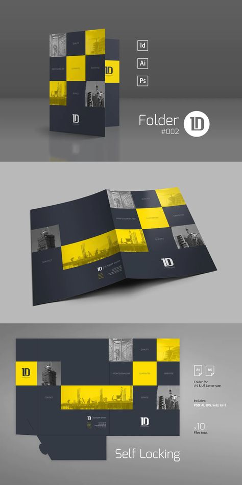 Presentation Folder Template AI, EPS, INDD, PSD Broshour Design, Company Folder Design, Folder Design Layout, Creative Folder Design, Business Folder Design, Folder Design Ideas, Folder Template Design, Corporate Folder Design, Folder Design Inspiration