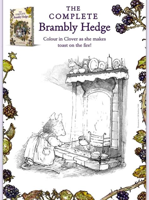 Brambly Hedge Coloring Pages, Brambley Hedge, Jill Barklem, Brambly Hedge, Marker Art, Colouring Books, Watercolor Animals, Colouring Pages, Hedges