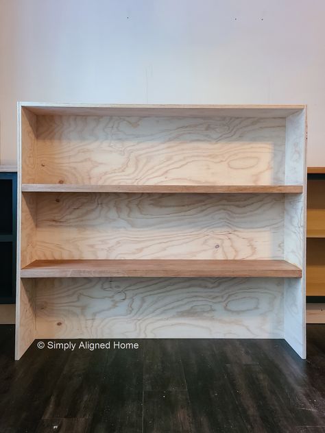 CUSTOM BUILT-IN: HOW I MADE THE UPPER UNITS Cookbook Shelves, Living Room Built In Units, Hanging Tv On Wall, Office Things, Floor To Ceiling Bookshelves, Trim Carpentry, Built In Entertainment Center, Diy Entertainment, Attic Closet