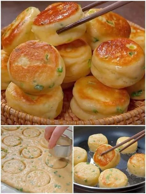 Grandma's Recipes | How To Make Pan-fried Steamed Buns (Sheng Jian Bao)😋👌💯 | Facebook Baozi Recipe Vegetarian, Bao Bun Recipes, Savory Orderves, Sheng Jian Bao Recipe, Pan Fried Buns Recipe, Easy Steamed Buns, Bai Buns, Steamed Bun Dough Recipe, Steamed Rolls