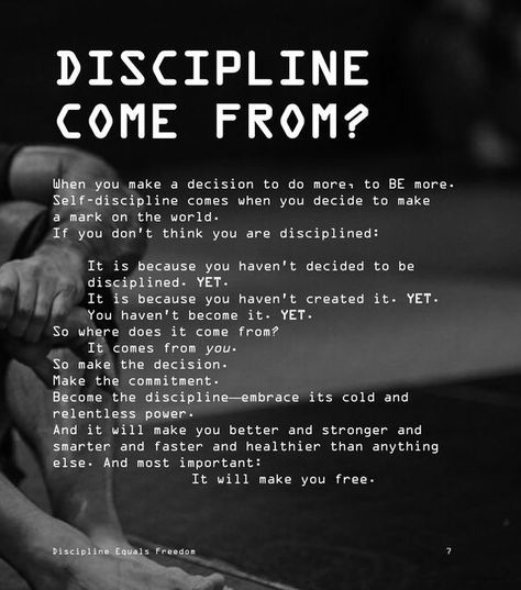 Discipline Equals Freedom Discipline Equals Freedom Jocko Willink Quotes, Freedom Wallpaper, Discipline Equals Freedom, Extreme Ownership, Jocko Willink, Manly Stuff, Discipline Quotes, Christine Caine, Freedom Quotes