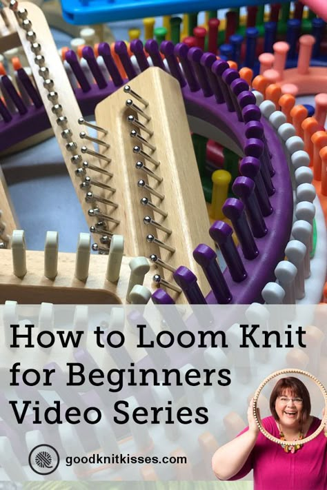 Knitting With A Loom For Beginners, Knitting With Loom, Loom Knitting Videos For Beginners, Loom Crochet Beginner, How To Loom Knit For Beginners, Knitting Loom Projects, Loom Knitting Patterns Free, Goodnight Kisses, Knit For Beginners