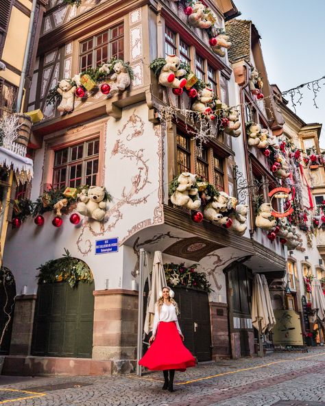 Teddy Bear house in Strasbourg - Christmas decorations Christmas Strasbourg, Strasburg France, Colmar Christmas, Christmas Abroad, Strasbourg Christmas, France Christmas, Europe Christmas, France Winter, Christmas Cruises