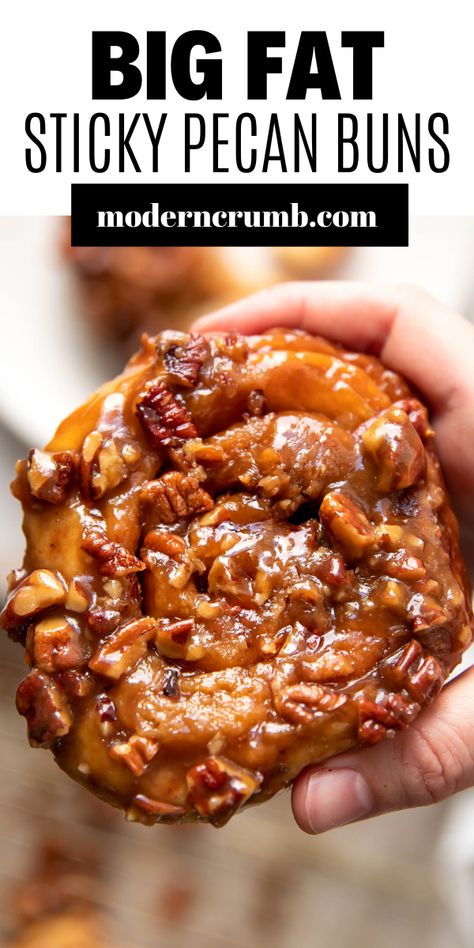 Shareable Baked Goods, Bourbon Pecan Sticky Buns, Sticky Pecan Pull Apart Bread, Homemade Cinnamon Rolls With Pecans, Praline Cinnamon Rolls, Cinnamon Sticky Buns Recipes, Cinninom Rolls Recipe, Easy Pecan Sticky Buns, Apple Sticky Buns