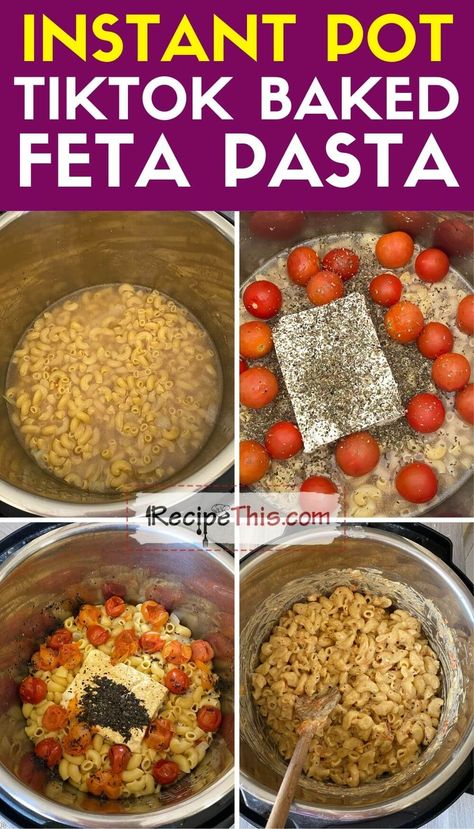 Pasta In The Instant Pot, Pasta With Feta Cheese, Pasta Instant Pot, Pressure Cooker Pasta, Instant Pot Pasta, Instant Pot Freezer, Baked Feta Pasta, Instant Pot Pasta Recipe, Baked Feta