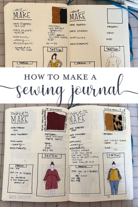 Sewing Journal, Journal Entry, Sew Ins, Sewing Class, Diy Sewing Clothes, Sewing Lessons, Diy Couture, Sewing For Beginners, Sewing Basics