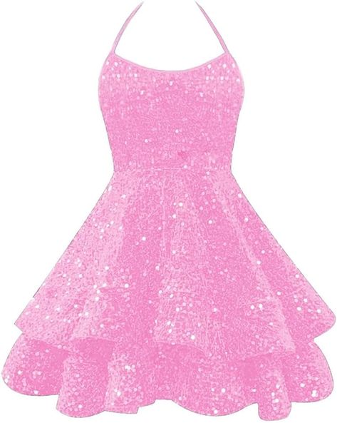 Glitter Dress Prom, Prom Dresses Short Pink, Short Pink Prom Dress, Teen Prom Dresses, Short Sparkly Dresses, Dresses Short Pink, Pink Prom Dresses Short, Pink Glitter Dress, Glitter Dress Short