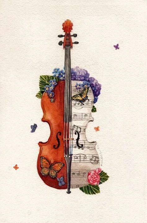 Music Drawing Ideas, Violin Drawing, Cello Art, Violin Painting, Drawing Ideas Sketch, Musical Instruments Drawing, Music Drawing, Ideas Sketch, Music Notes Art