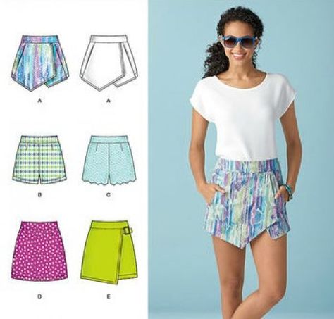 Simplicity: Early Spring 2016 - Threads Skirt With Buckle, Skirt Patterns Sewing, Simplicity Sewing, Sewing Skirts, Simplicity Sewing Patterns, Sewing Pattern Sizes, Simplicity Patterns, Vintage Shorts, Pants Pattern