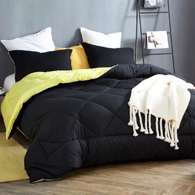 Yellow And Black Aesthetic, Oversized Bedding, Bee Bedroom, Janus Sanders, Shared Room Ideas, Teen Bedding Sets, College Bed, Dorm Comforters, Bedroom Comforters