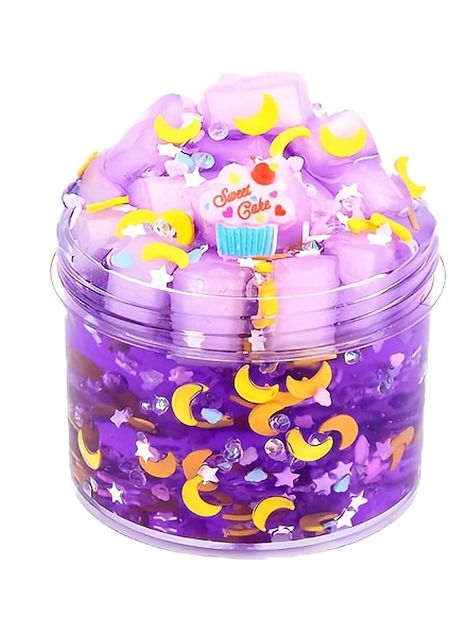 1Pc Super Mini Jelly Cube Crunchy Slime Kit, with Yellow, Pink, Purple, Green & Blue Clear Crunchy Slime, Super Soft Sludge Toy with Cute Charms, Party Favors Slime | SHEIN USA Unicorn Desserts, Crunchy Slime, Funny Harry Potter Jokes, Slime Kit, Purple Collar, Cute Charms, 7th Birthday, Purple Green, Slime