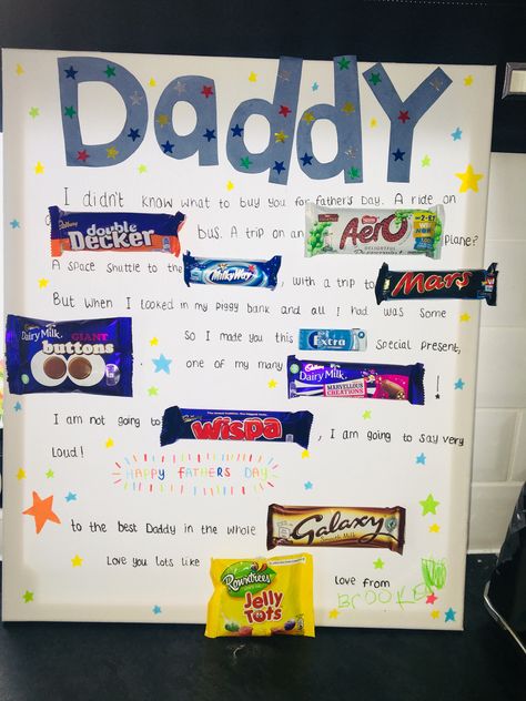 Father’s Day chocolate bar present Chocolate Board, Father Days, Chocolate Card, Smart Gift, Parents Day, Father's Day Diy, Fathers Day Crafts, Chocolate Bars, Funny Birthday Cards