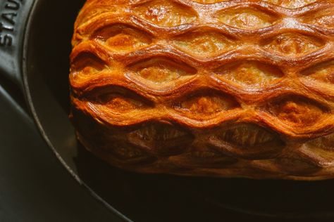 This recipe for beef Wellington is made easy thanks to a sous vide tenderloin and store-bought pastry dough. Simple and delicious. Doughboys Recipe, Roast Beast, Lattice Pastry, Beef Wellington Recipe, Tenderloin Roast, Sous Vide Recipes, Crescent Roll Dough, French Dishes, Beef Wellington