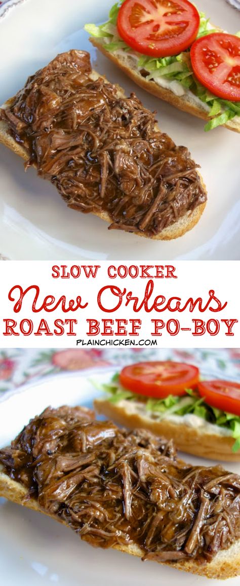 Pot Roast Seasoning, Recipe Slow Cooker, Roast Beef Sandwich, New Orleans Recipes, Cajun Dishes, Roast Beef Sandwiches, Cajun Cooking, Louisiana Recipes, Creole Recipes