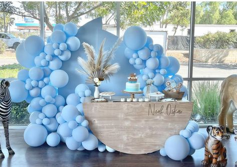 Noahs Ark Party, Noahs Ark Baby Shower, Noah S Ark, Baby Shower Brunch, Birthday Party Theme Decorations, Birthday Balloon Decorations, Noahs Ark, Balloon Art, Welcome Baby