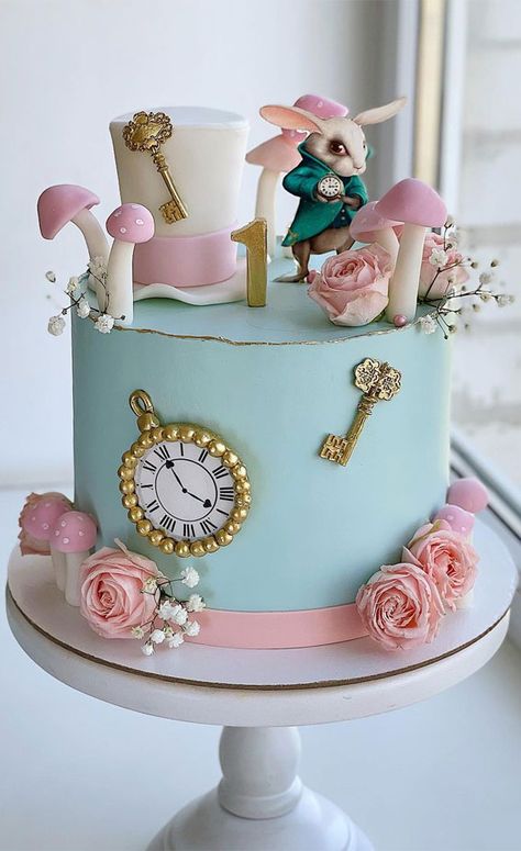 alice in wonderland blue cake, baby girl first birthday cake, baby first birthday cake, 1st birthday cake baby girls, pink birthday cake, birthday cake for baby girls, 1st birthday cakes Alice In Wonderland 2 Tier Cake, Alice In Wonderland Birthday Cake One Layer, Alice In Onederland Cake 1st Birthdays, Alice In Wonderland Smash Cake, Alice In Onederland Cake, Pretty Cake Ideas, Alice In Wonderland Birthday Cake, Girls First Birthday Cake, Alice In Wonderland Cake