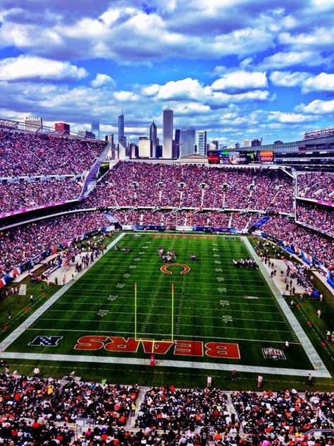 Soldier Field Soldier Field Chicago, Chicago Aesthetic, Bears Game, Nike Art, Chicago Bears Football, Soldier Field, Bears Football, Chicago Sports, My Kind Of Town