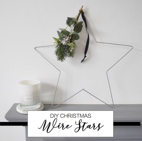 DIY Christmas | Wire Star Decorations | The Things She Makes Wire Stars Diy, Diy Wire Star, Fair Crafts, Christmas Banquet, Wire Star, Diy Christmas Decorations For Home, Banquet Ideas, Christmas Brunch, Star Diy