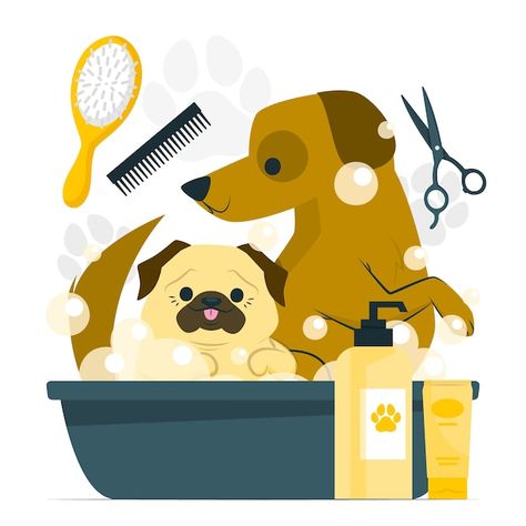 Free vector pet grooming concept illustr... | Free Vector #Freepik #freevector #pet-bath #grooming #pet-grooming #animal-care Cat Grooming Illustration, Concept Illustration, Creative Illustration, Animal Care, Art Drawings For Kids, Cat Grooming, Pet Grooming, Dog Grooming, Pet Care