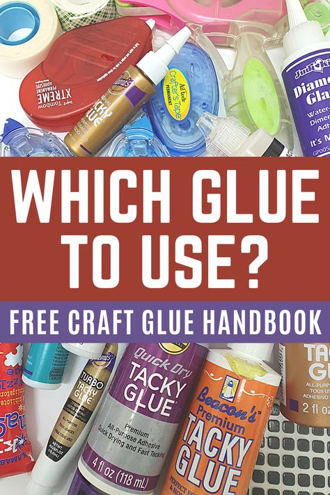 Figuring out glue with this complete guide. Learn what is the right craft glue to use. Get the FREE printable that sorts out all the craft adhesives! E6000 Glue Projects Diy Crafts, Glue Guide, Creativity Room, Free Craft Supplies, Stamping Techniques Card Tutorials, Card Making Tools, Diy Glue, Decoupage Tutorial, Glue Art