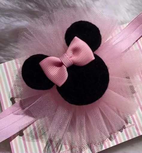 Minnie Mouse Hair, Hair Bows Diy Ribbon, Disney Hair Bows, Mouse Hair, Mouse Headband, Felt Hair Accessories, Girls Hair Bows Diy, Minnie Mouse Headband, Disney Bows