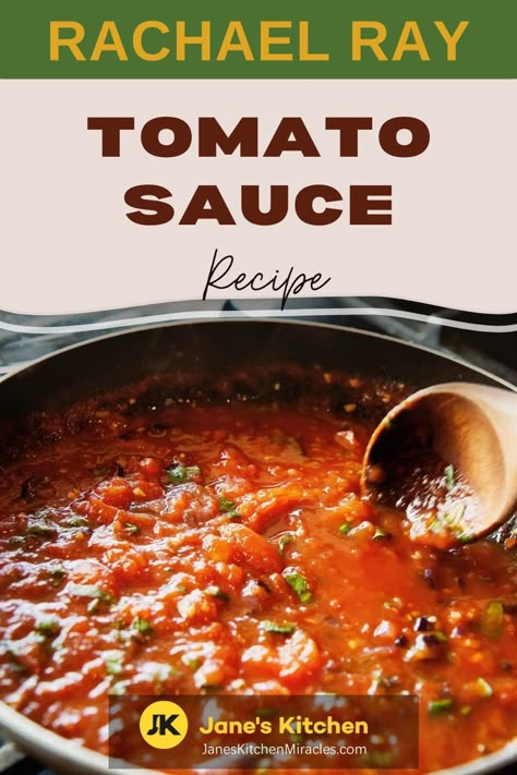 Tomato sauce being stirred Rachel Ray Recipes, Healthy Sauces, Rachael Ray Recipes, Pasta Sauce Homemade, Rachel Ray, Tomato Sauce Recipe, Homemade Tomato Sauce, Hearty Dinner, Tomato Pasta