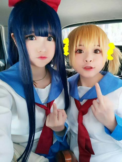 aquele anime noiadaço <3 Pop Team Epic Cosplay, Colorful Costume, Pop Team Epic, 2 Guys, Epic Cosplay, Kawaii Cosplay, Cool Cosplay, Amazing Cosplay, Cute Cosplay