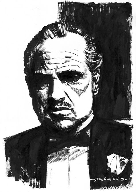 The Godfather The Godfather Illustration, Al Pacino Sketch, The Godfather Art, The Godfather Wallpaper, The Godfather Poster, Don Vito Corleone, Vito Corleone, Don Corleone, Godfather Movie