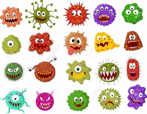 Bacteria Cartoon, Recycling Facts, Kindergarden Activities, How To Prevent Cavities, Free Cartoons, Vector Character, Microbiology, Funny Cartoons, Preschool Crafts