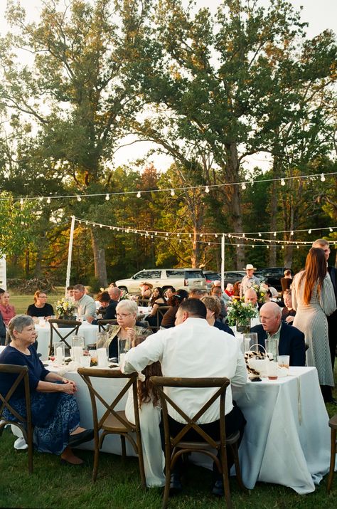 Backyard Grooms Dinner, Fancy Bbq Wedding Reception, Backyard Wedding 80 People, Texas Backyard Wedding, Backyard Wedding Party, Texas Rehearsal Dinner, Josie Wedding, Barbeque Wedding, Custom Coffee Bar